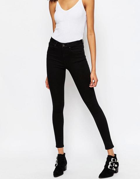 """vaqueros De Talle Alto Y Primera Calidad En Negro Limpio ""sculpt Me"" De Asos"""