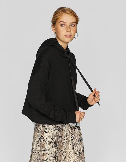 Felpa Cropped Nero