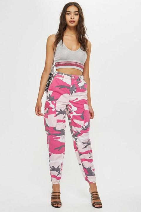 pink camo trousers womens