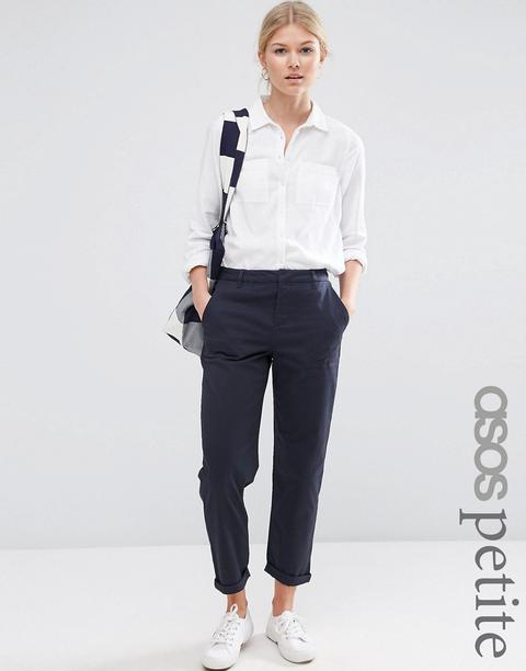 Pantalones Chinos Con Acabado Lavado De Asos Petite