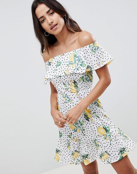 Asos Design - Vestito Estivo Con Spalle Scoperte