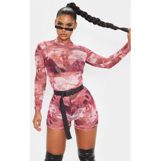 mesh unitard jumpsuit