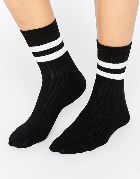 Asos Stripe Ribbed Ankle Socks