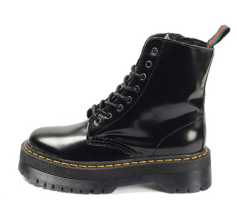 Botín Florenty Negro Con Cordones