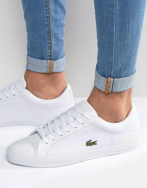Zapatillas De Deporte Blancas De Lona Lerond De Lacoste