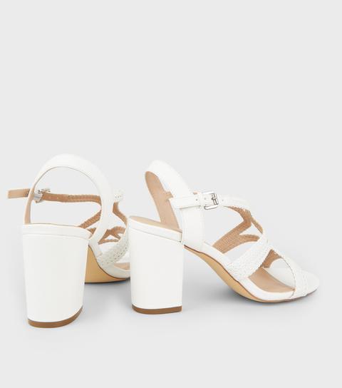 new look white strappy sandals