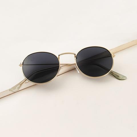 Men Metal Frame Tinted Lens Sunglasses