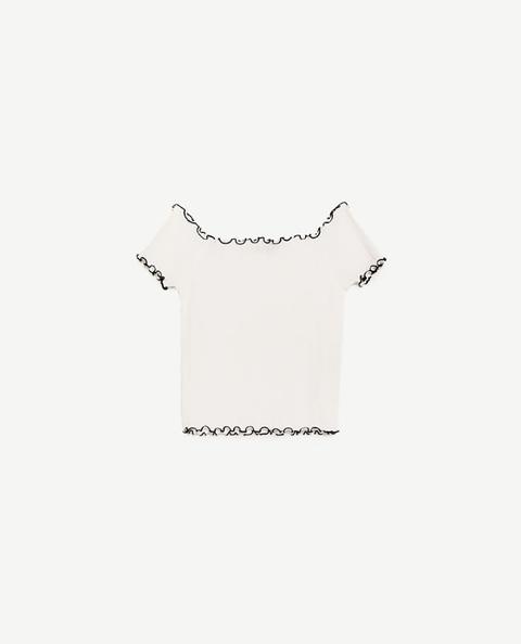 Off-the-shoulder Crop Top