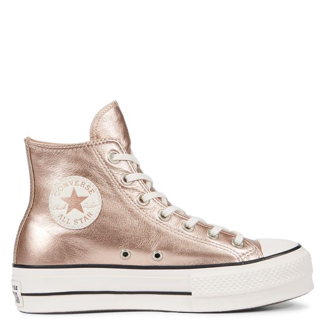 chuck taylor all star lift metallic leather low