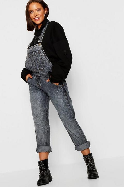 Stonewash Relaxed Denim Dungarees