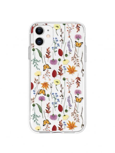 Funda De Teléfono Móvil Con Estampado De Mariposa De Flores Multi