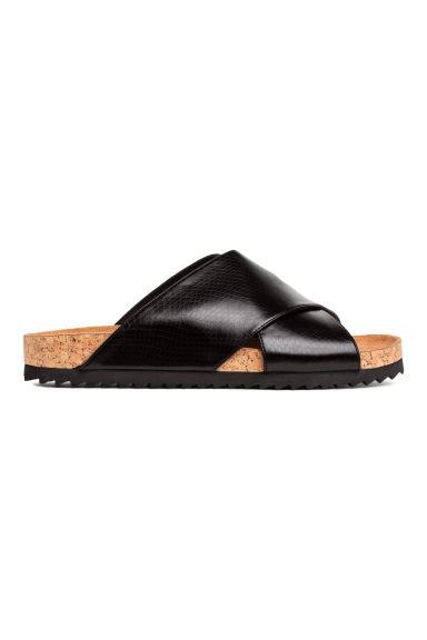 H & M - Sandali Slip-on - Nero