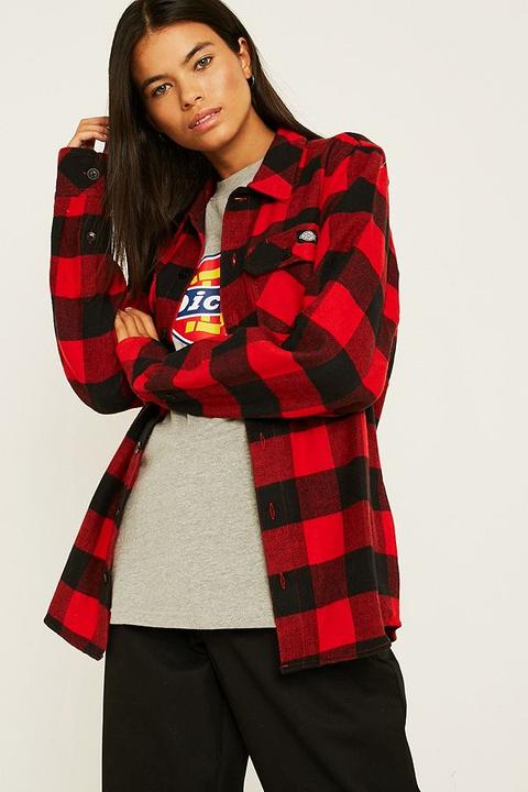 Dickies Sacramento Red Check Button-through Shirt