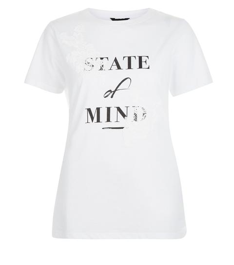 White State Of Mind Printed T-shirt
