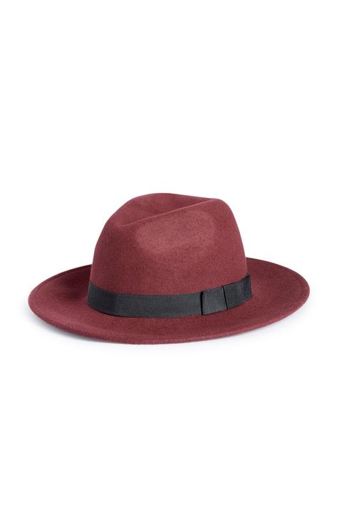 Burgunderroter Fedora