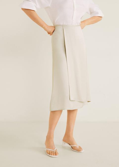 mango midi satin skirt
