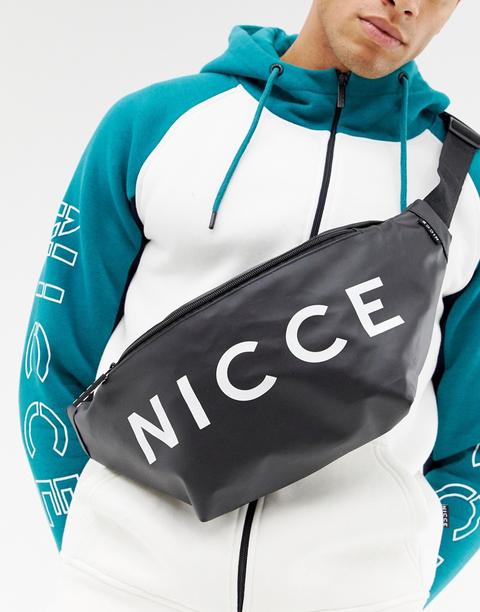 Nicce Fanny Pack In Black With Logo - Black