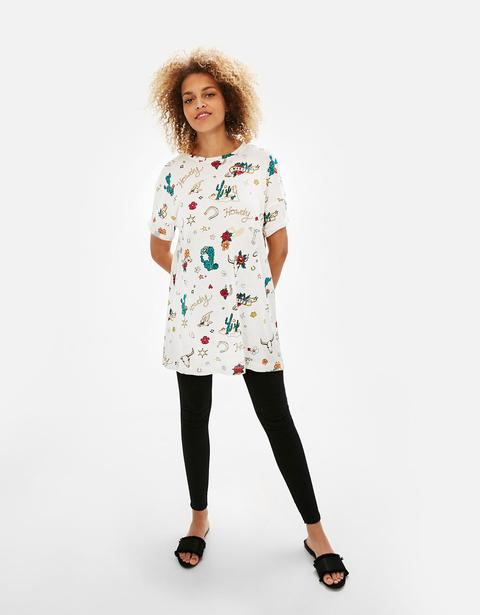 Camiseta Estampada Oversize