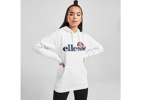 Ellesse Core Boyfriend Logo Hoodie - White - Womens