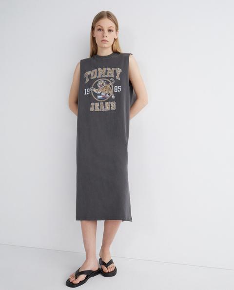 Tommy Jeans - Vestido Tipo Camiseta Sin Mangas Con Logo Vintage