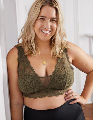 aerie romantic lace plunge bralette