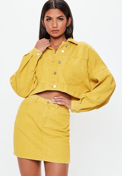 cropped mustard jacket