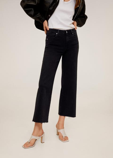 Jeans Culotte Tiro Medio