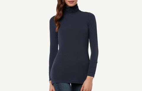 Maglia Dolcevita In Viscosa E Cashmere