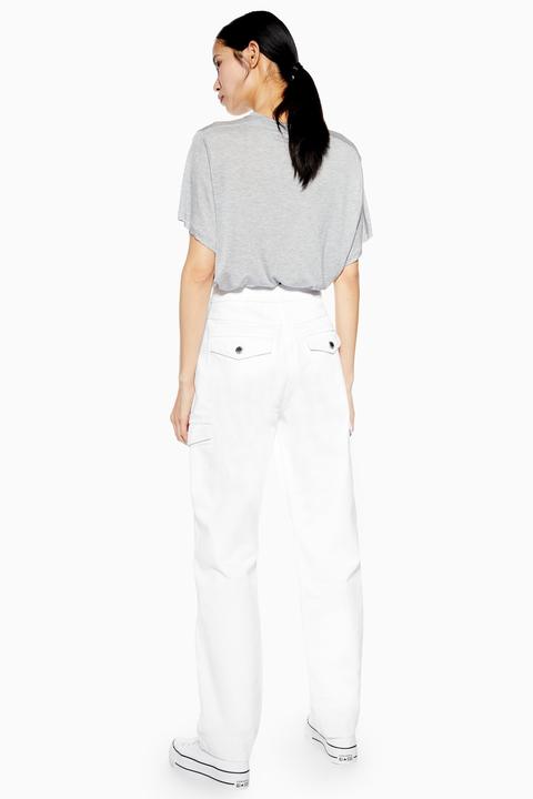 womens white utility pants