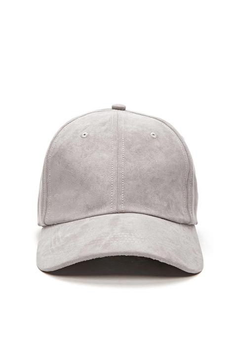 men faux suede cap