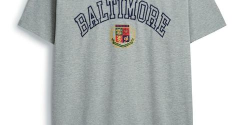 Grey Baltimore Crest T-shirt