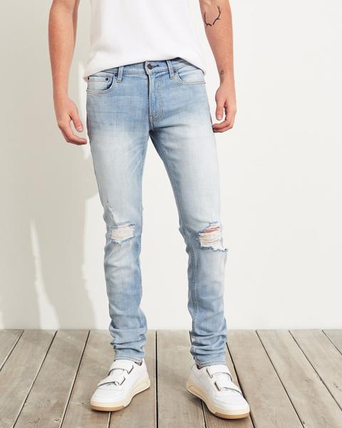 stacked jeans hollister