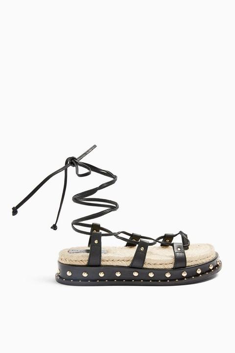 Pepper Black Leather Sandals