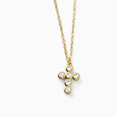 Collar Cruz Circonitas Oro
