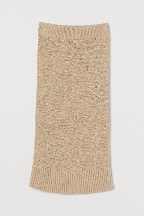 Knitted Skirt - Beige