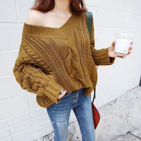 Anna V Neck Knit Top