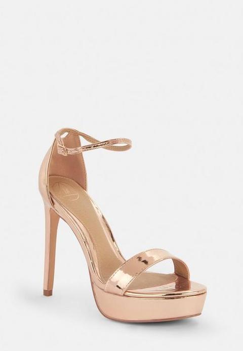 missguided rose gold heels