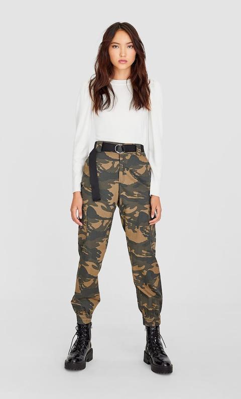 cargo pants with cuffed hems