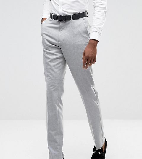 Asos Tall - Pantaloni Eleganti Slim Grigi - Grigio