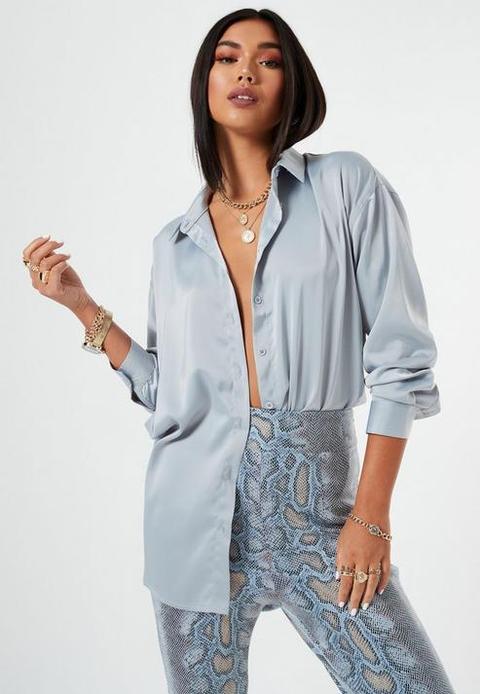 satin oversized shirt