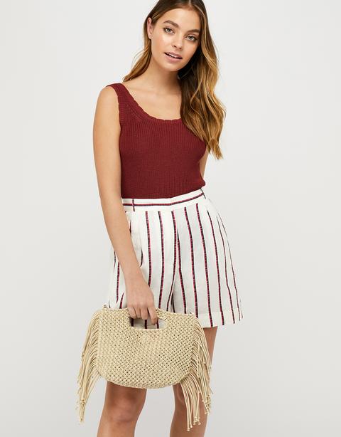 Luana Woven Stripe Cross Body Bag