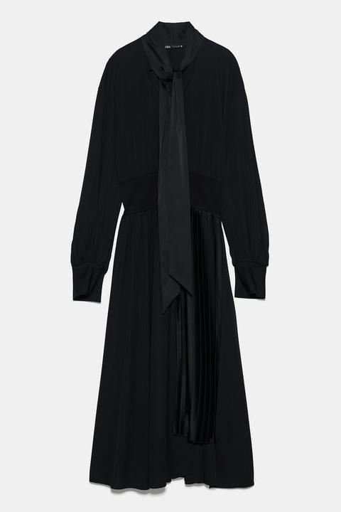 Vestido Plisado Lazo