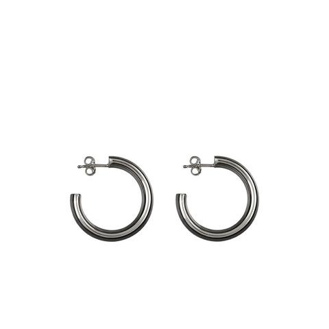 Pendientes Aro Liso Plano Mediano Plata
