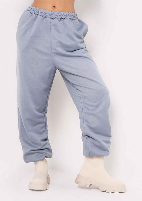 Hilma Blue Casual Loopback Joggers