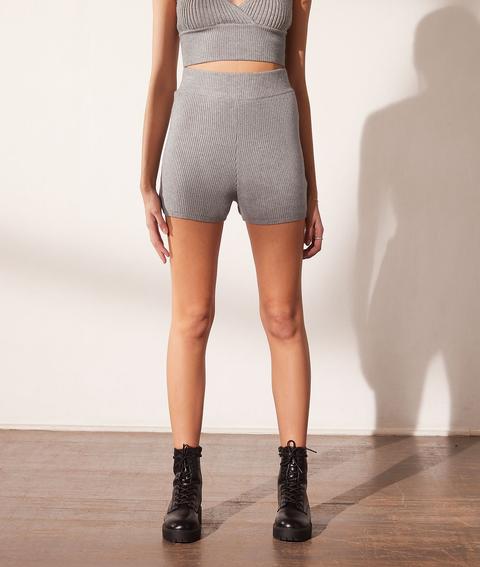 Short En Maille - Babe - L - Gris - Femme - Etam