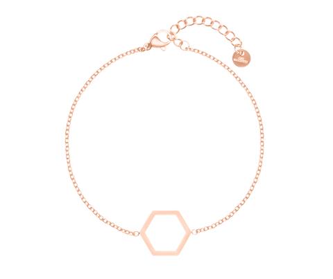 Simplicity Hexagon Bracelet Rose Gold