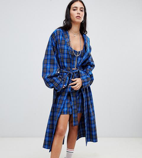 Milk It Vintage Check Mac Jacket