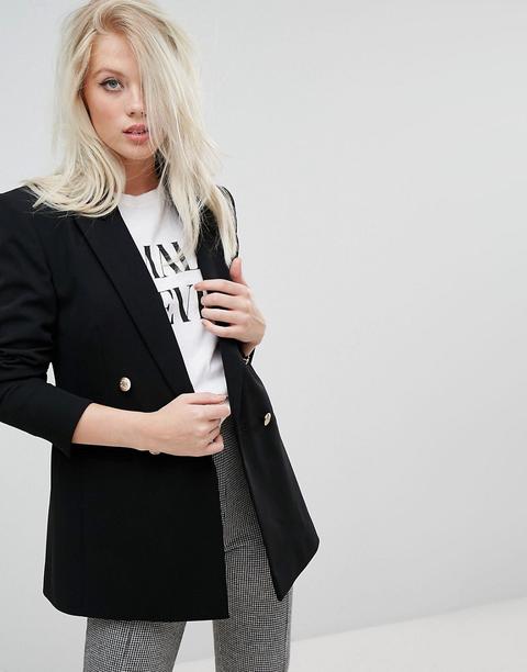 Miss Selfridge - Giacca Lunga Stile Militare - Nero