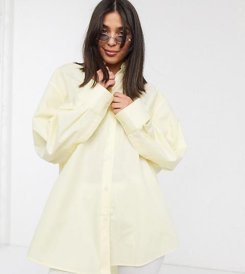 Collusion Oversized Shirt In Yellow