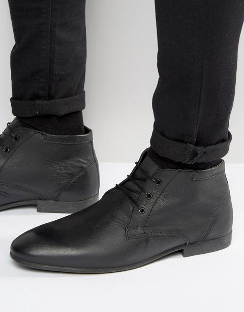 Asos Design – Chukka-stiefel Aus Schwarzem Leder